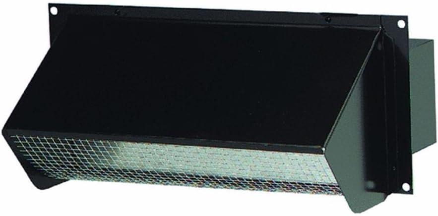 Broan BROAN-639-BLACK Black 639 Wall Cap for 3-1/4" x 10" Duct for Range Hoods and Bath Ventilation Fans