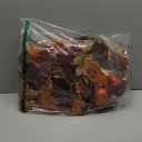 SHareconn 6ft Fall Garland with Lights, Autumn Leaves Garland with Realistic Pumpkins, Thanksgiving Christmas Decorations for Mantle Home Wedding Table Porch Indoor Outdoor, Orange, 6 FT