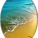 Elongated Toilet Seat sand wave Resin Toilet Seat with Quietly Close Quick Release Hinges Decorative Toilet Seat with Cover Easy to Clean and Install Beach Theme Decor Nautical Decor