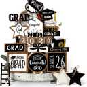 1 Set of Holiday Tiered Tray Decor Christmas Tiered Tray Decorations Set Truck Wooden Signs Farmhouse Table Decorations for Home Table Shelf (Black White)