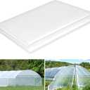 8 x 26 FT Clear Greenhouse Plastic Sheeting, 6 Mil Polyethylene Film Heavy Duty, Water Sun Frost Wind Dust Resistant Winter Hoop House Toughness Plastic Cover for Farming, Gardening, Agriculture, DIY