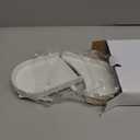 Matte White Round Soap Dispenser Tray, 8 Soap and Lotion Bottle Tray Organizer Plate for Bathrooms, Kitchens, Countertops - Holds 2 Soap Dispensers