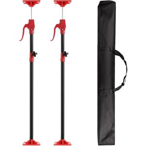 Cabinet Jacks Support Pole 54" to 114" for Installing Cabinets Steel 3rd Hand System Steel Telescopic with 154 lbs Capacity for Jacks Cargo Bars Drywalls Cabinet Installations 2Pack Adjustable