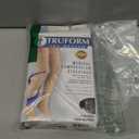 Truform 20-30 mmHg Compression Stockings for Men and Women, Thigh High Length, Dot Top, Closed Toe, Black, Medium