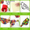 Lonfliness 32 Sets Bird Suncatchers Craft Kit DIY Birds Window Stained Glass Effect Paper Spring Home School Classroom Decoration Art Craft Creative Activity Project Gift Favor