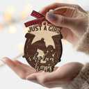 2 x Horse Christmas Ornaments 2025 - Horse Ornaments for Christmas Tree, Horse Gifts for Girls, Women - Wooden Horse Decor, Gifts for Equestrians