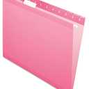 Pendaflex Reinforced Hanging File Folders, Letter Size, Pink, 1/5 Cut, 25/BX (4152 1/5 PIN)