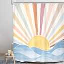 Modern Colorful Checkered Abstract Diamond Cute Bathroom Shower Curtain Set