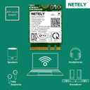 NETELY IEEE 802.11AC WiFi 5 NGFF M2 Interface 1200Mbps WiFi Adapter with Bluetooth 4.2 for Laptop PCs, 2.4GHz 300Mbps and 5GHz 867Mbps NGFF M2 WiFi Card, OEM Lenovo FRU PN: 01AX713 (QCNFA344A)