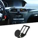 Black Aluminum Alloy Car Center Air Vent Mobile Phone Holder Accessories for Mercedes Benz C Class W204 C180 C200 2008-2013