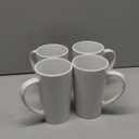 BYCNZB 22oz white Super Large tall Ceramic Coffee Mugs Large Handles Set of 4