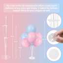 Voircoloria 6 Sets Balloon Stand Kits, Balloon Sticks with Base for Table Centerpieces Graduation Birthday Baby Shower Gender Reveal Party Decorations