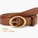 Womens Belt - CR Leather Belt Women Casual for Jeans Pants Dress - Belts with Gold Buckle for Women Fashion (27-28(Fit Pants 2), Tan)