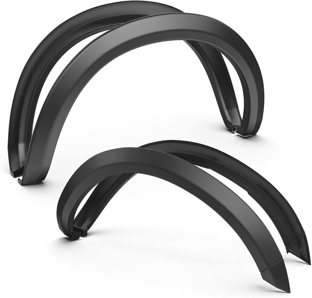 KUIPERAUTO OE Factory Fender Flares Compatible for 2010-2017 Dodge Ram 2500 3500 (Not for Dually or Chassis Cab Models) Smooth Black Paintable Wheel Flare Front Rear 4PCS