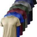 7 Pack Mens Short Sleeve Shirts Quick Dry Moisture Wicking Athletic Running Gym Workout Casual Basic Tee Shirt, Size: XX-Large
