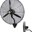 Industrial Wall Mount Fan with 3 Speeds & Oscillation, Durable 3-Blade Design for Garage, Workshop, Greenhouse, and Farm Cooling-65cm/26in