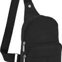 Small Crossbody Bag - Cute Sling Bag for Women - Small Chest Backpack Fanny Pack for Casual, Travel, Hiking (Black)