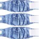 Wegreeco Jeans Washable Dog Diaper Male (Pack of 3) - Washable Male Dog Belly Wrap (Small) (Small (Pack of 3), Blue Jeans)