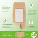 NeuHeils Silicone Bandages for Sensitive Skin, Large 2x4 Inch (40 Count) | Hypoallergenic & Waterproof Wound Care | Pain-Free Removal, Non-Stick Pad, Gentle for Fragile Skin