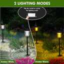 Solar Lights Outside Waterproof, 6 Pack 200Lumens Super Bright Solar Pathway Lights Outdoor Waterproof with 2 Lighting Modes, Auto On/Off Outdoor Solar Lights for Yard, Walkway, Lawn
