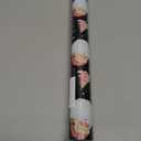 MAYPLUSS Christmas Wrapping Paper Roll - 17IN X 33FT - Black Gift Wrap Paper Featuring Santa Claus Snowflake Christmas Tree Reversible Gold for Kids, Holiday, New Year