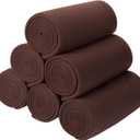 CAI TENG Fleece Blanket Blankets Bulk Pack of 6 Cozy Fleece Throw Blankets 50x60 Warm Soft Lightweight Breathable Pet-Friendly for Bed Sofa Kids Wedding Gifts Camping Luxury Chocolate Brown