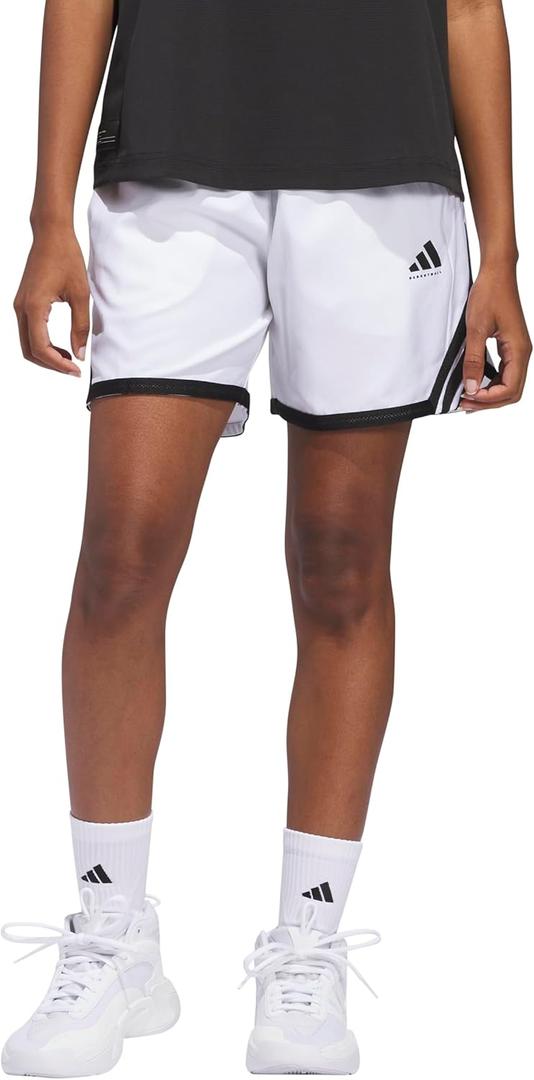 adidas Women's Crazylite Basketball Shorts (White/Black)