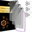 Ailun 3 Pack for iPhone 17 Pro Max Privacy Screen Protector [6.9 inch]+ 3 Pack Camera Lens Protector with Installation Frame,Dynamic Island Compatible,Anti Spy Tempered Glass[9H Hardness]-HD