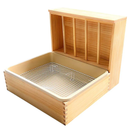 Wood Hay Feeder Bunny Hay Feeder Hay Container Cage Accessory Rabbit Grass Feeder Hay Holder Rack for Guinea Pig Bunny, Large