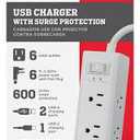 Prime® USB Charger With Surge Protection - White