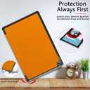 2 x Tri-Fold Case Compatible with Huawei Mediapad M5 10.8 inch (CMR-AL09/CMR-W09), Includes a Screen Protector - Premium PU Leather Tri-Fold Cover with Auto Sleep/Wake (Vintage Brown, One Size)