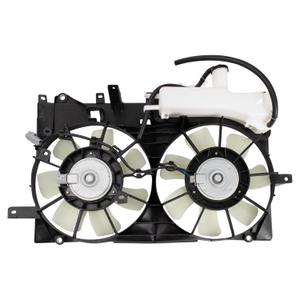 TRQ Radiator Dual Cooling Fan Assembly Compatible with 2004-2009 Toyota Prius TO3117100