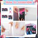 AmazingSpark 28in Jumbo Gender Reveal Gift Box Kit with Oversized Box Giant Pull Bows for Gender Reveal Baby Shower Birthday Party Decor(Burnouts or Bows), 1 Count