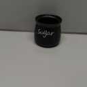 ONTUBE Ceramic Sugar Bowl with Lid and Spoon 12oz (Black)