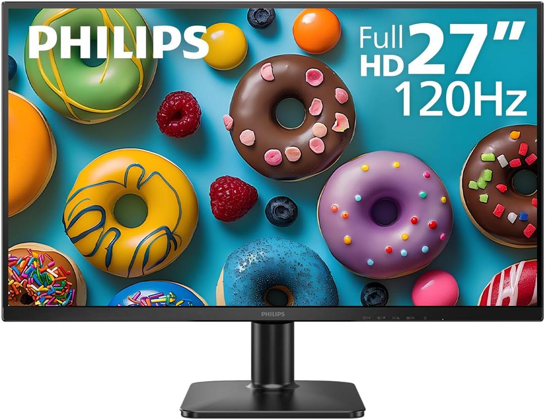 Philips 27E2N2100 27 inch IPS FHD (1920 x 1080) 120Hz Gaming Office Monitor, VESA, HDMI x1, VGA Port x1, Eye Care