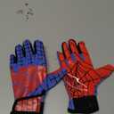 Youth Football Gloves Kid Receiver Gloves Boys Girls Unmatched Grip Great Gift (Blue and Red)