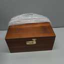 Large Wooden Storage Box with Combination Lock, 12.5 IN Acacia Wood Keepsake Box with Lid for Storage Trinkets, Jewelry, Card, Photo, Wooden Lock Decortive Case for Home -WB005-X Large