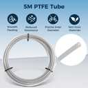 Sovol PTFE Tube 2.5mm ID 4mm OD, Length 5M/16.4ft, with 2 Couplers & Tubing Cutter for Bambu lab X1/ X1C/ P1P/ P1S/ A1/ A1 Mini, Prusa MMU3, Creality K1 Max/Ender 3 V3 & Direct Drive 3D Printer, Gray