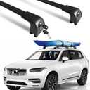 Roof Rack Crossbars for 2016-2026 Volvo XC90 & Hybrid with Flush Roof Rail | Lockable Aluminum Rooftop Cross bars, 165 lbs Dynamic Capacity, Quiet, Sunroof-Friendly Cargo Bars for Kayak Bike Luggage Ski