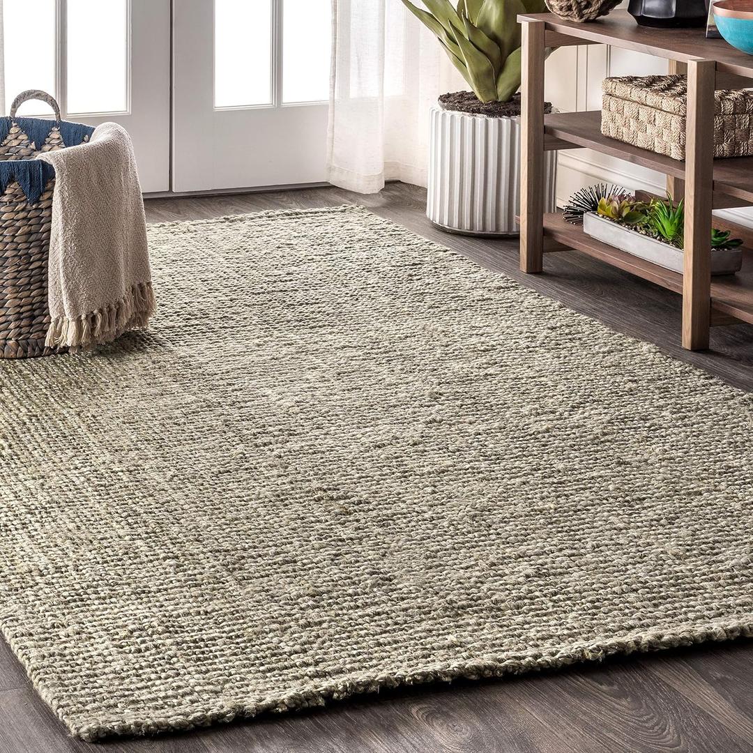 JONATHAN Y Pata Hand Woven Chunky Jute Gray Indoor Area Rug, 3x5, Bohemian, Rustic, Cottage, Easy-Cleaning for Living Room, Bedroom, Kitchen, Non-Shedding (NRF102C-3)