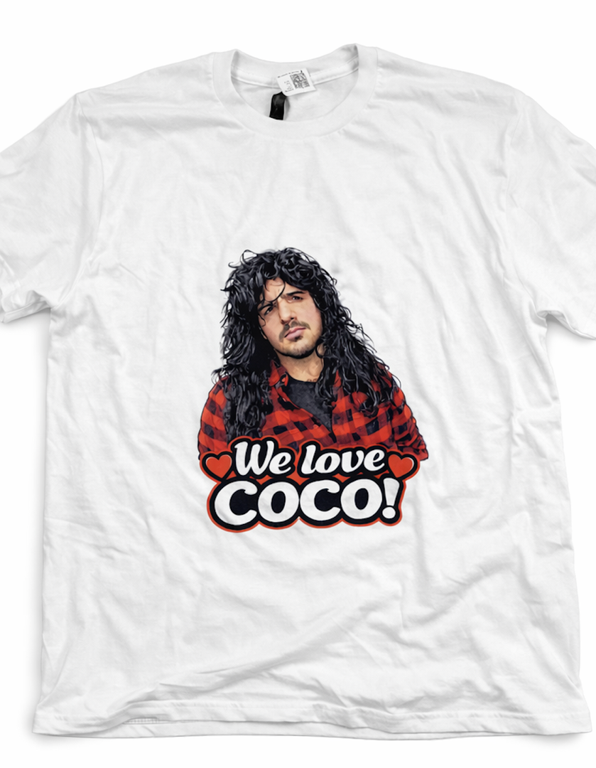 We love Coco White T-shirt, Size XL