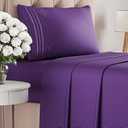 Twin XL Size 3 Piece Sheet Set - Comfy Breathable & Cooling Bed Sheets Set - Hotel Luxury Bedding for Women, Men, Kids, Teens, Boys & Girls - Deep Pockets, Ultra-Soft, Wrinkle Free - Oeko-Tex - Purple