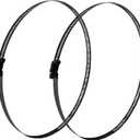 Litoexpe 10 Inch Stainless Steel Worm Gear Hose Clamp 2 Pcs, Adjustable 241-267mm Size Range, Fuel Line Clamp for Plumbing Automotive and Mechanical Application (Black)