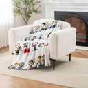 Berkshire VelvetLoft Peanuts Snoopy Cute Character Plush Throw Blanket, Peanuts Gang, Throw (55" x 70") (Peanuts Stripe Multi)