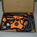 PHOEPET Reflective Dog Harness Large Breed Adjustable No Pull Vest with Handle 2 Metal Rings 3 Buckles [Easy to Put on & Take Off](XL, Orange)