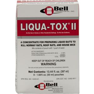 Bell Labs Liqua-Tox II (1.7oz Packet, 8 Packets per Pouch, 4 Pouches per Case) Full Case