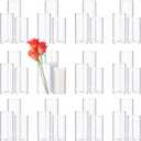 Didaey 54 Pcs Thin Cylinder Vases Set for Centerpieces 2.5'' Diameter 2mm Thickness Clear Glass Vase Hurricane Floating Candle Holder for Wedding Table Decoration (2.5'' X 5'',6'',8'')