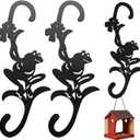 Hummingbird Bird Feeder Hanger Hooks for Outdoors Hanging, Shepherds Hanging Plant Hooks, S Garden Fence Hooks for House, Wind Chimes, Flower Basket(2PCS/Frogs)