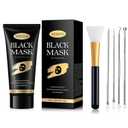 Blackhead Remover Mask,Charcoal Mask Peel Off,Deep Cleaning for Pores Whitehead Blackhead,Oil Control,Fit for Women and Men,with Brush,Extractor Tool.