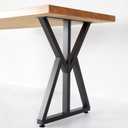 2 Pcs Industrial Metal Furniture Legs (H28 x W20) Rustic Decory Triangular Coffee Table Legs, Heavy Duty Metal Desk Legs, Dining Table Legs, DIY Cast Iron Bench Legs,Black